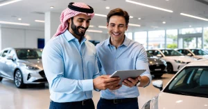 how ERP helps GCC automotive dealerships connect vehicle inventory, sales, service, parts, finance, branches, and reporting.