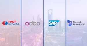 PACT ERP, SAP, Microsoft Dynamics, and Odoo for GCC businesses across cost, scalability, compliance, customization, reporting, integration, and long-term support.