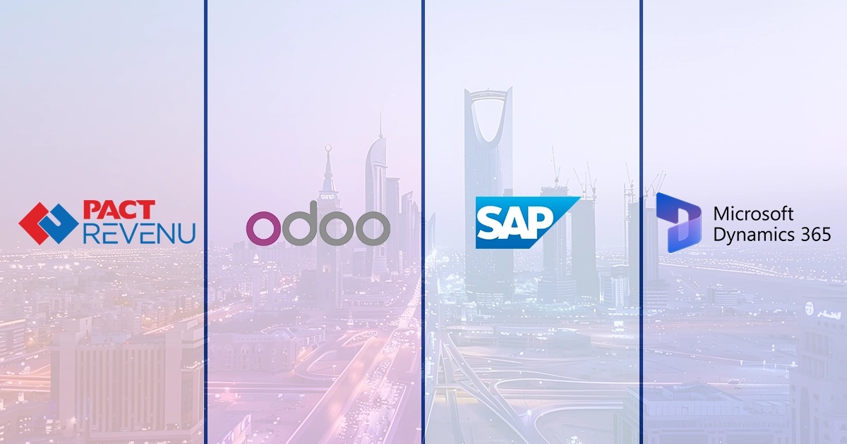 PACT ERP, SAP, Microsoft Dynamics, and Odoo for GCC businesses across cost, scalability, compliance, customization, reporting, integration, and long-term support.